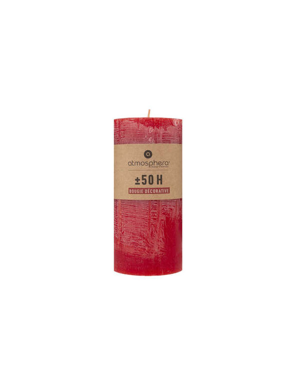 BOUGIE RONDE RUSTIC ROUGE