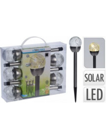 Lampes solaires inox à planter : Lot de 5 lampes solaires à petit prix !