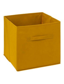 Cube de rangement moutarde 31 x 31 cm.