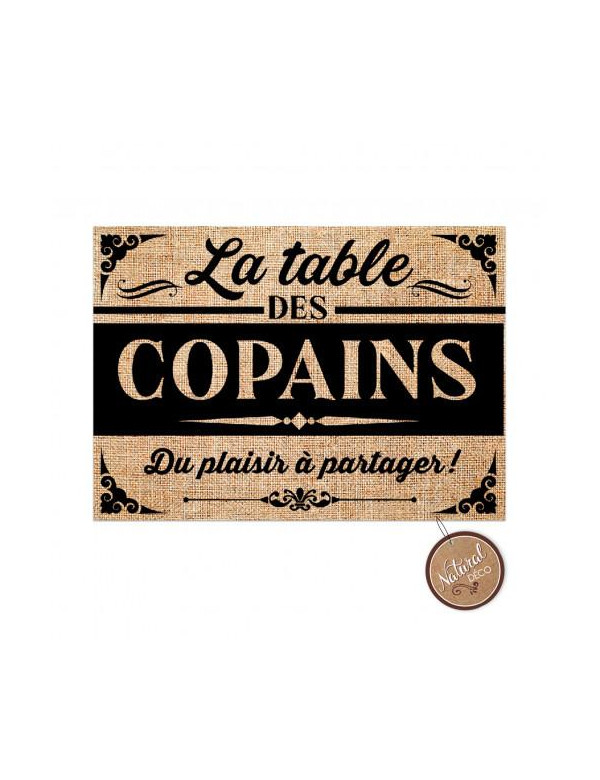 SET DE TABLE "LA TABLE DES COPAINS"