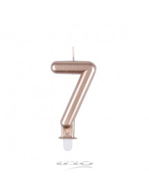 BOUGIE CHIFFRE 7 ROSE GOLD