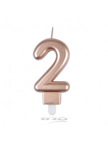 BOUGIE CHIFFRE 2 ROSE GOLD