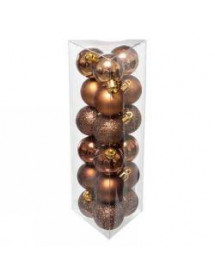 Boules de Noël bronzes x18