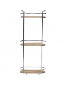 ETAGERE OVAL METAL BAMBOU