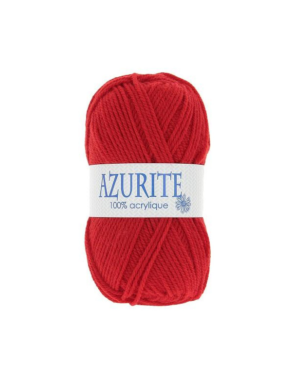 Pelote de fil à tricoter Azurite rouge